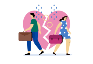 married couple separation concept