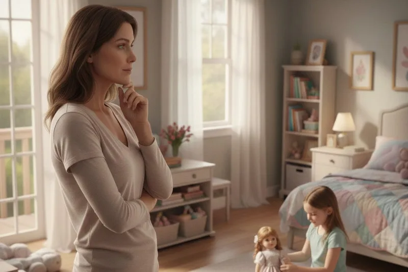 woman thinking about becoming a child's guardian